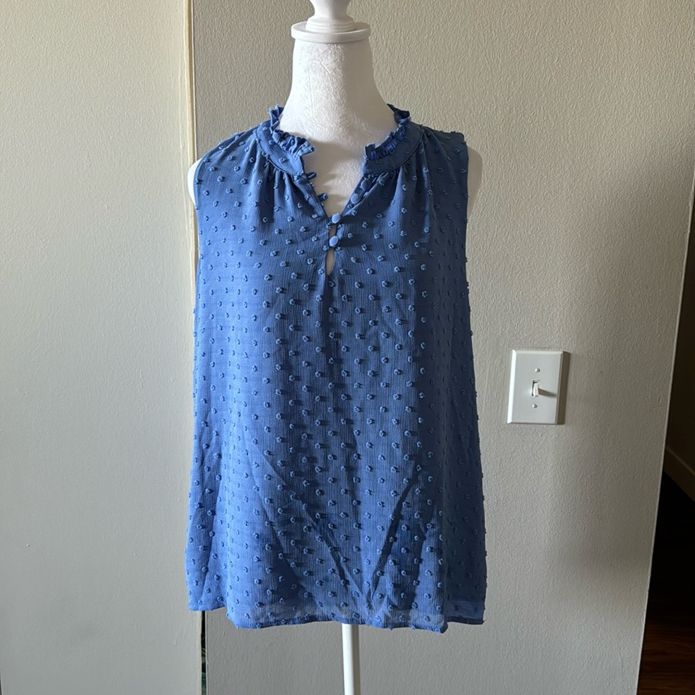 Blue tank top from Gibson Look